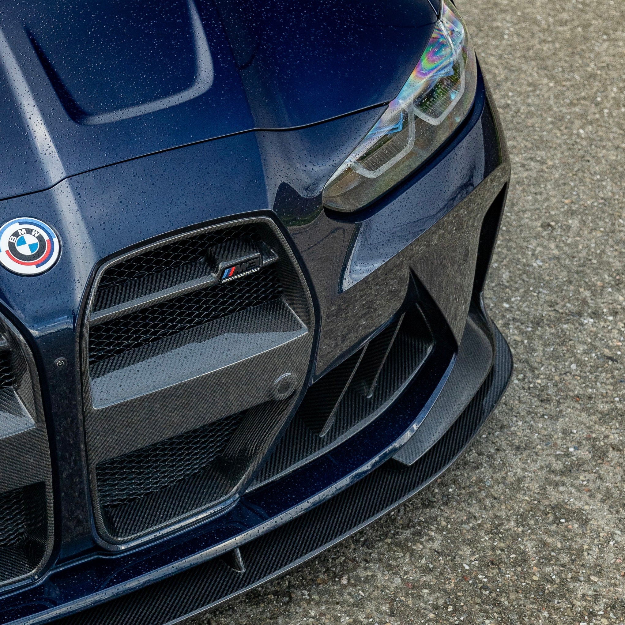 BMW G80/G82 M3/M4 Carbon Fiber Front Bumper Duct Vents (V2 Dual Slats)